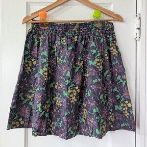 J Crew Womens Size 8 Purple Green Floral Skirt
